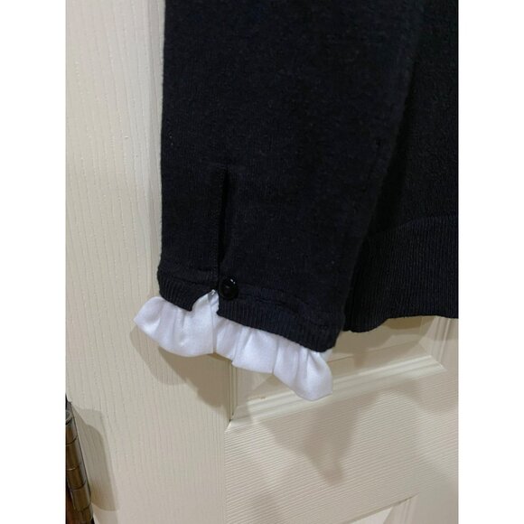 Vici Black Knit Ruffle Trim Sweater Extra Small - Picture 7 of 9